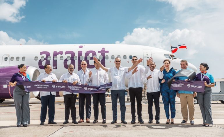 Arajet despega conectando 22 destinos en 12 países con precios bajos y vuelos directos desde y hacia Santo Domingo