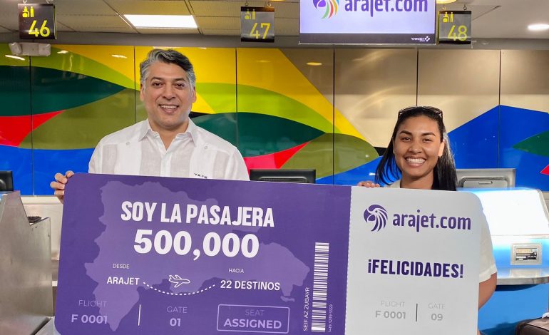  Arajet sobrepasa el medio millón de pasajeros transportados