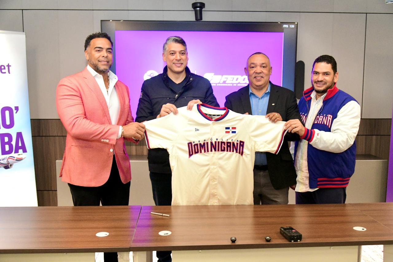 Arajet firma como línea oficial de los equipos nacionales de la Federación Dominicana de Béisbol